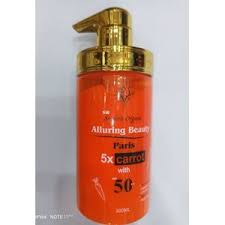 Smooth Organic Alluring Beauty Parris 5X Carrot Lotion 300ml