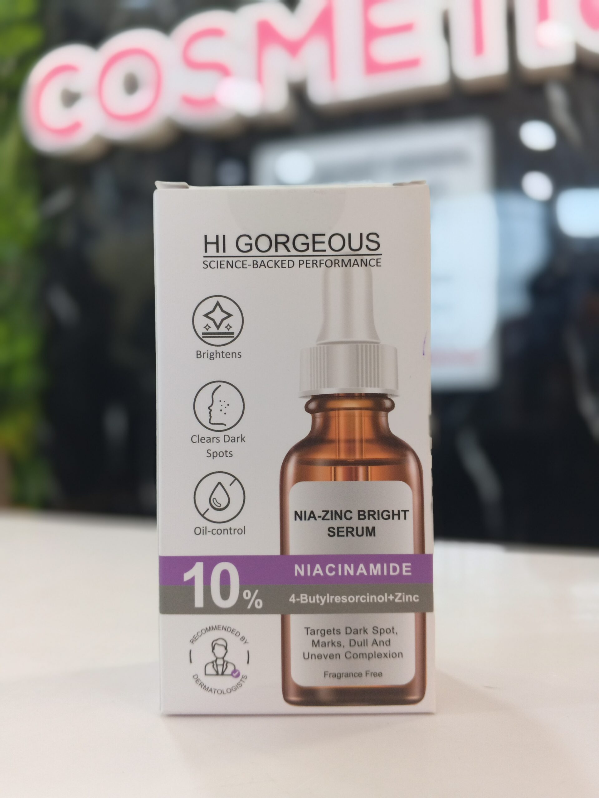 HI GORGEOUS NIA-ZINC BRIGHT SERUM 30ML