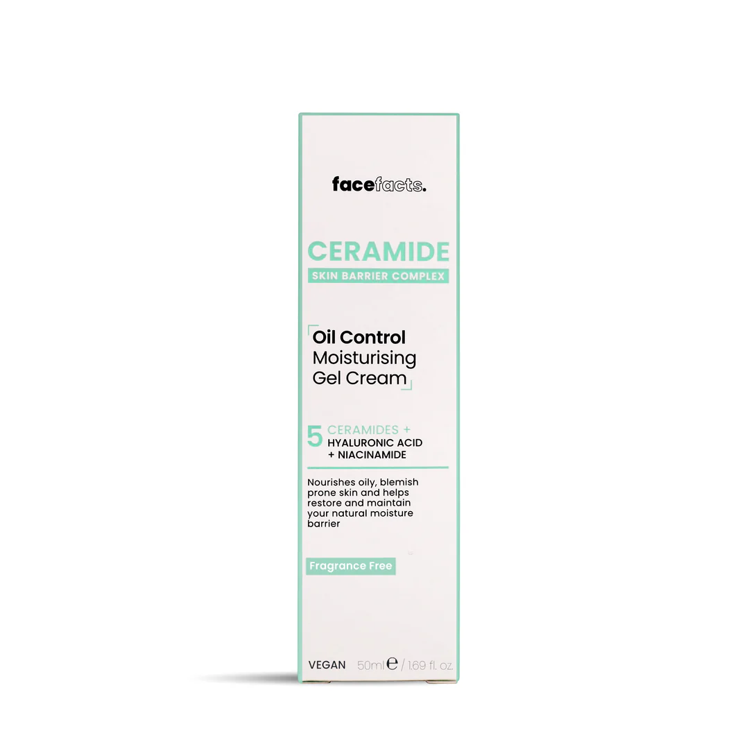 FACEFACTS CERAMIDE SKIN BARRIER COMPLEX OIL CONTROL MOISTURISING GEL CREAM 50ML
