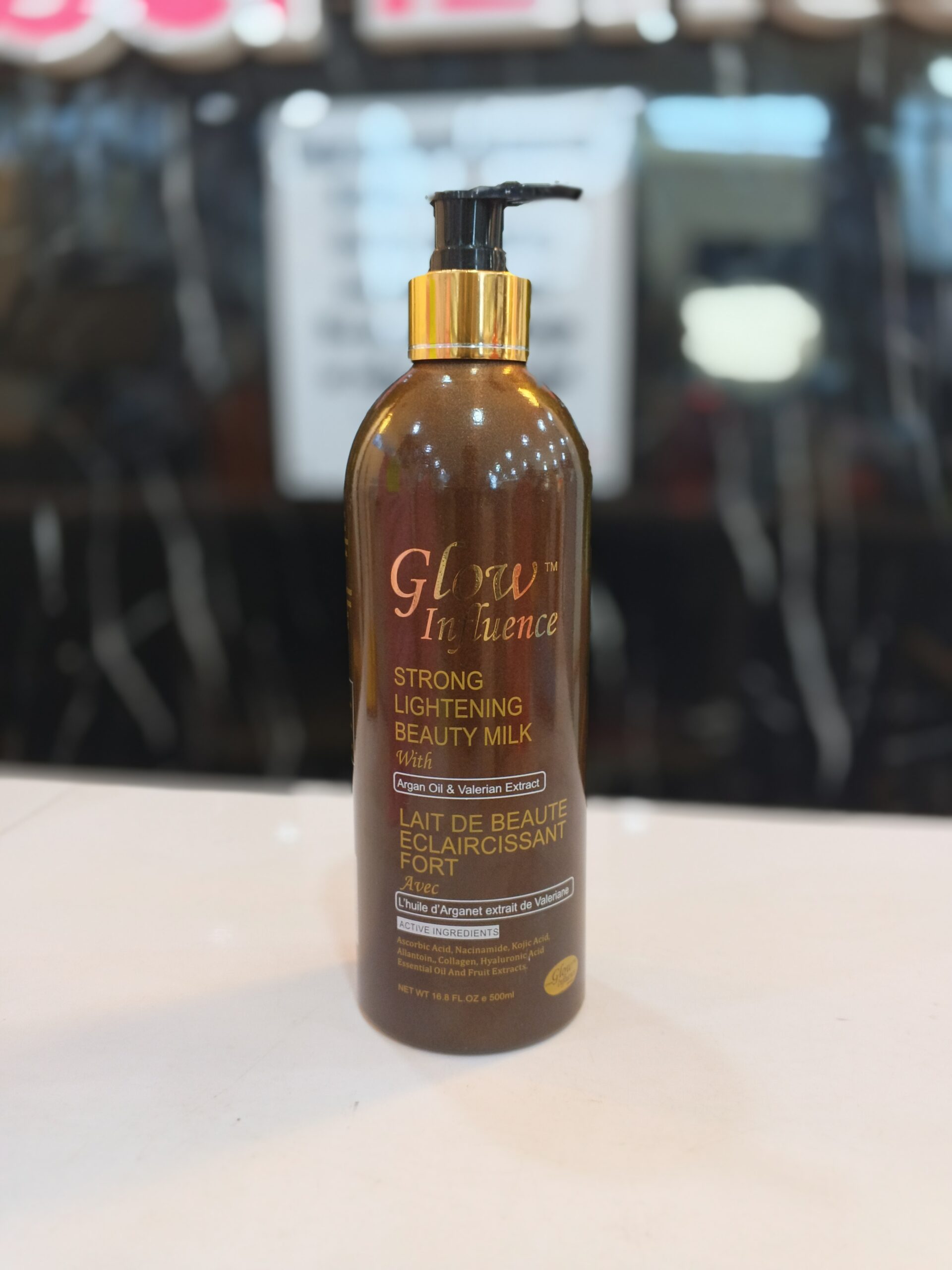 GLOW INFLUENCE STRONG LIGHTENING BEAUTY MILK BODY LOTION 500ML