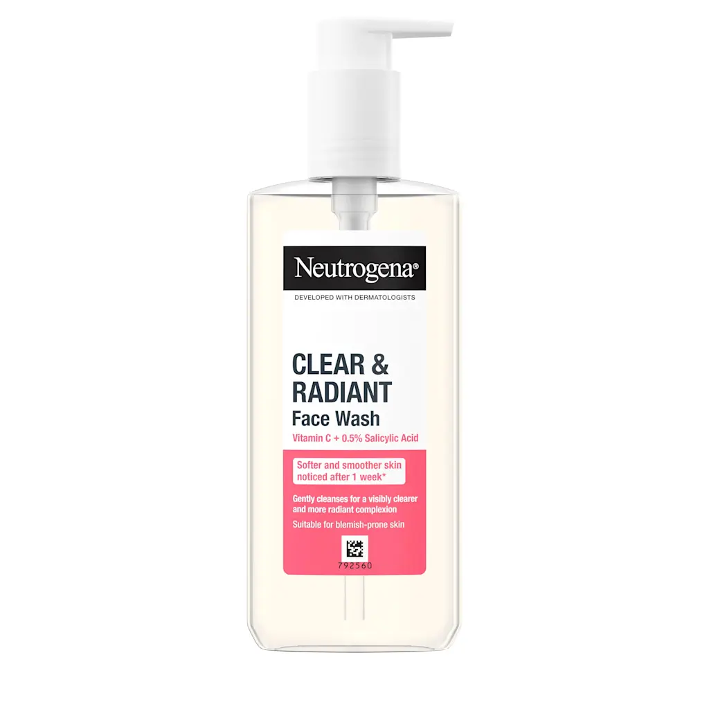NEUTROGENA CLEAR & RADIANT VITAMIN C+0.5% SALICYLIC ACID FACE WASH 200ML
