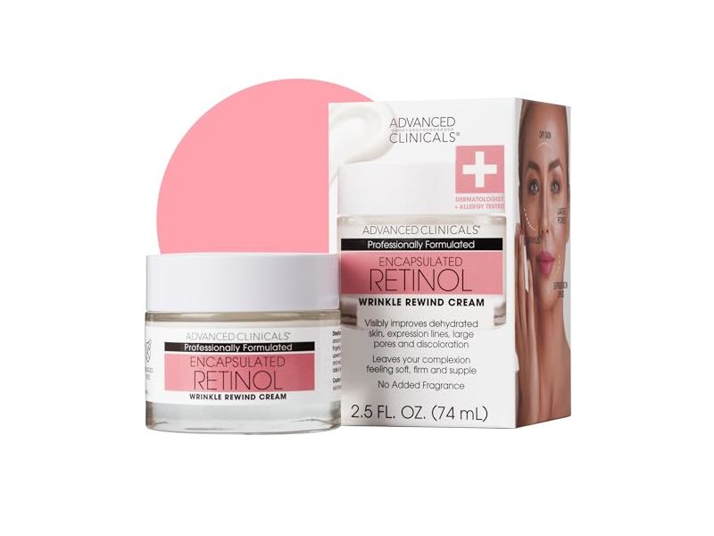 ADVANCED CLINICALS ENCAPSULATED RETINOL WRINKLE REWIND CREAM 74ML