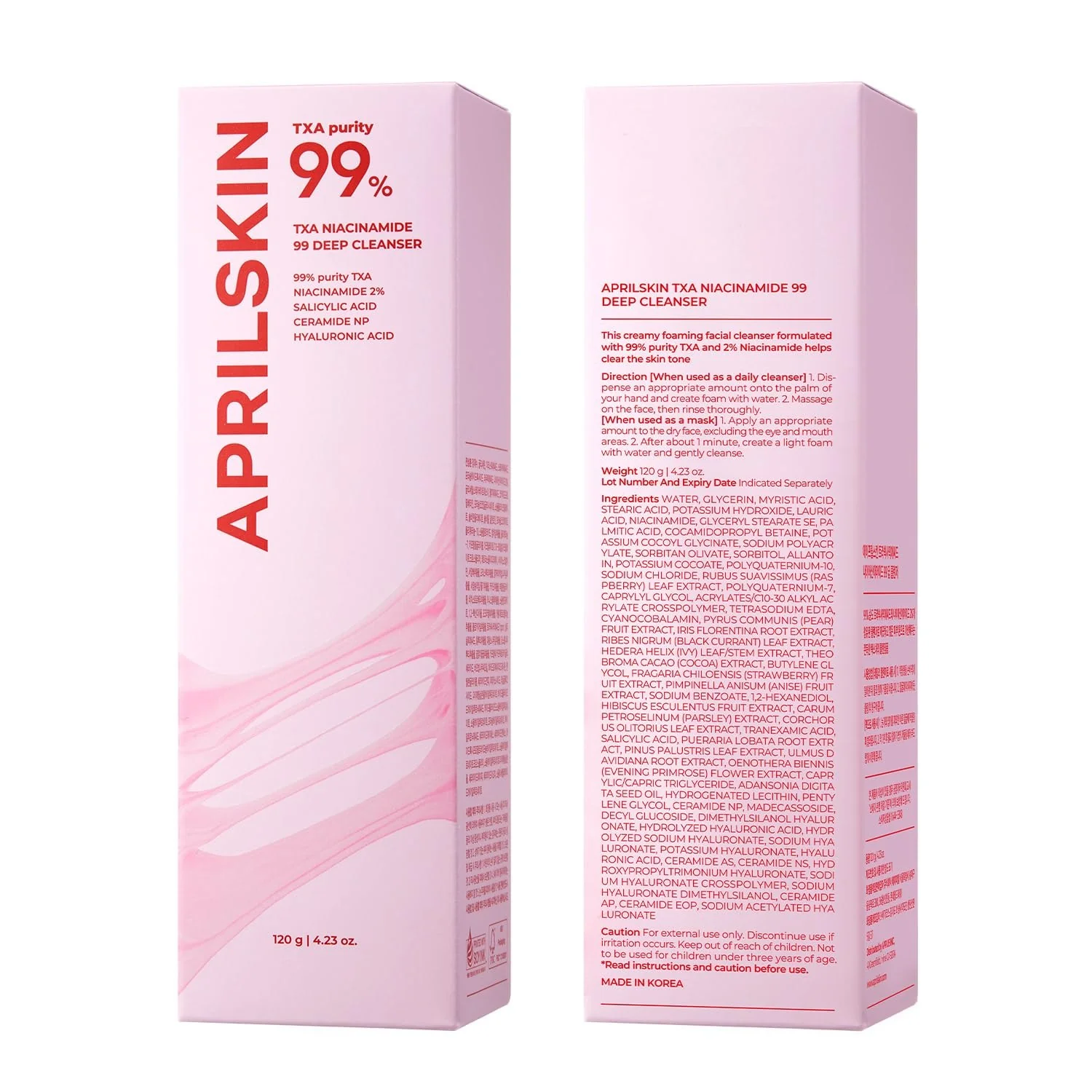 APRILSKIN TXA PURITY 99% NIACINAMIDE 2% DEEP CLEANSER 120G