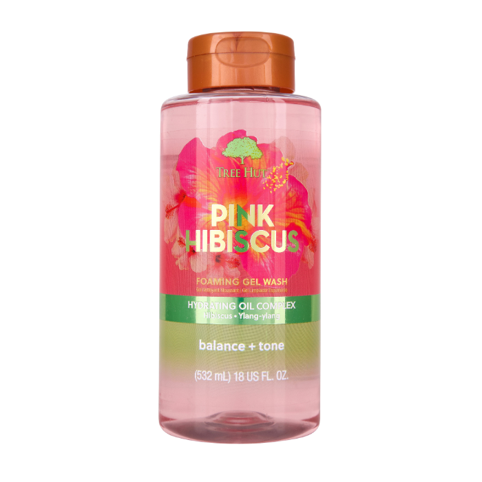 TREE HUT PINK HIBISCUS FOAMING GEL WASH 532ML.