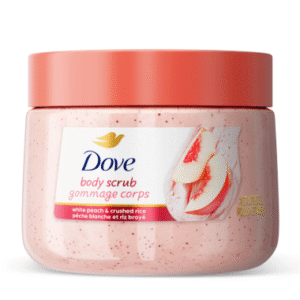 DOVE WHITE PEACH & CRUSHED RICE BODY SCRUB 425G
