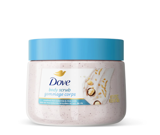 DOVE CRUSED MACADAMIA & RICE MILK BODY SCRUB 425G