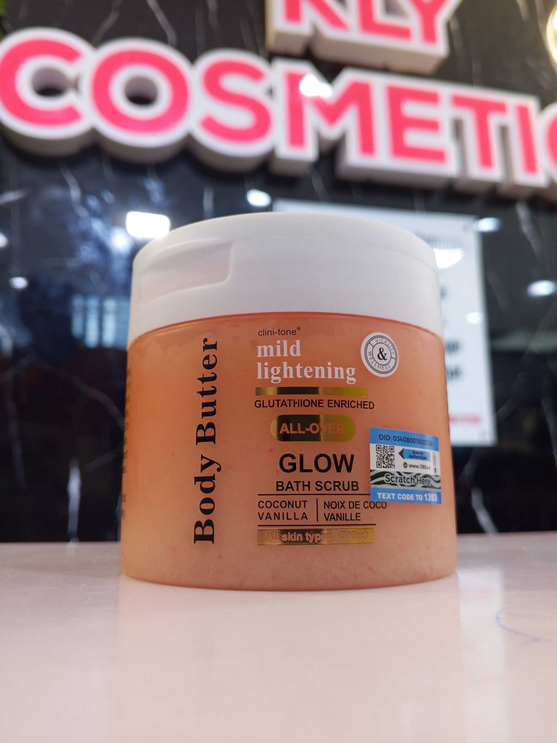 CLINI-TONE BODY BUTTER MILD LIGHTENING GLUTATHION BATH SCRUB 300G