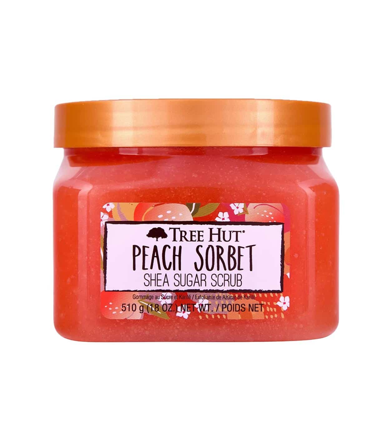TREE HUT PEACH SORBET SHEA SUGAR SCRUB 510G